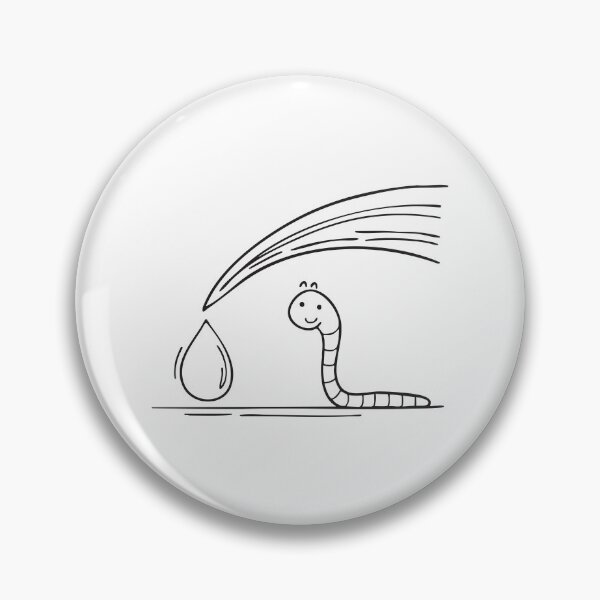 Item preview, A worm beside a droplet sliding down a blade of grass designed and sold by rasagamastore.