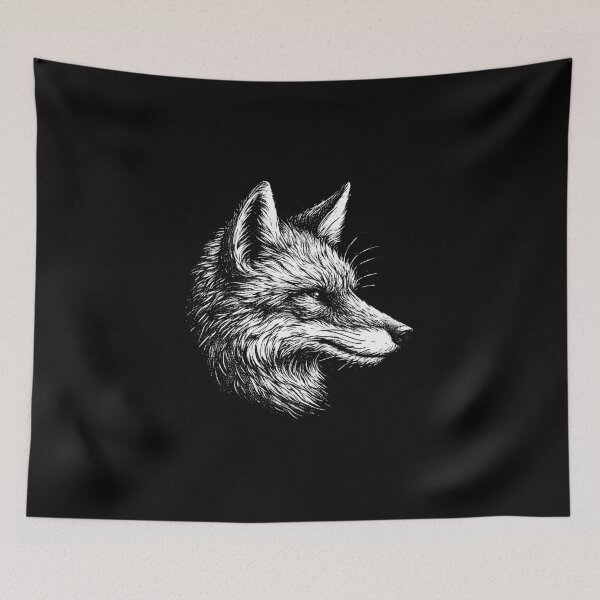 Item preview, Dark Art Fox Face Wildlife Scary Horror Tattoo designed and sold by MORSPECTIVE.