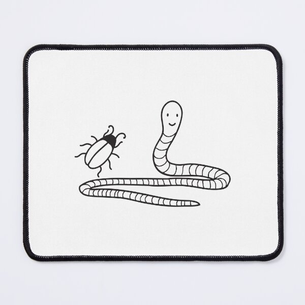 Item preview, A worm near a beetle crawling nearby designed and sold by rasagamastore.