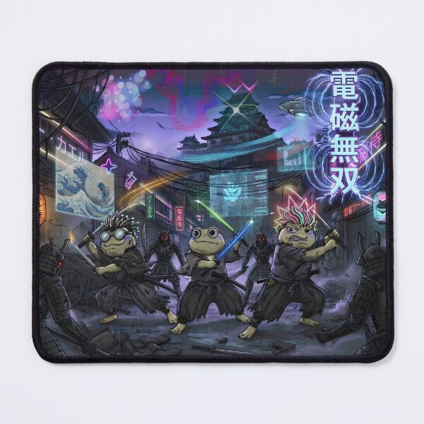 Item preview, Cyberpunk Samurai Frog Battle designed and sold by glossy-frogs.
