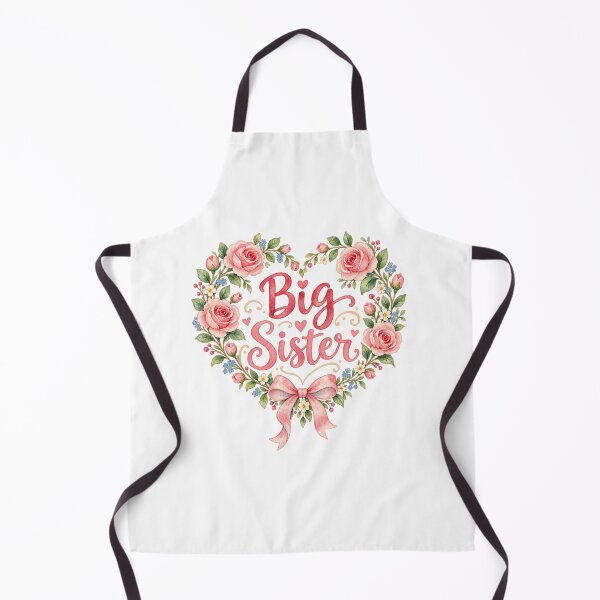 Item preview, Big Sister Watercolor Rose Heart Wreath designed and sold by Watercolorsart.