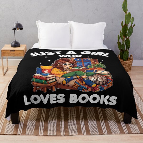 Item preview, Just a Girl Who Loves Books designed and sold by MO DESIGNS.