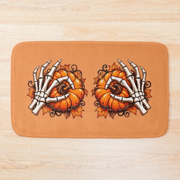Item preview, skeleton hands holding pumpkins- spooky halloween aesthetic designed and sold by Essafi  ⭐️⭐️⭐️⭐️⭐️⭐️.