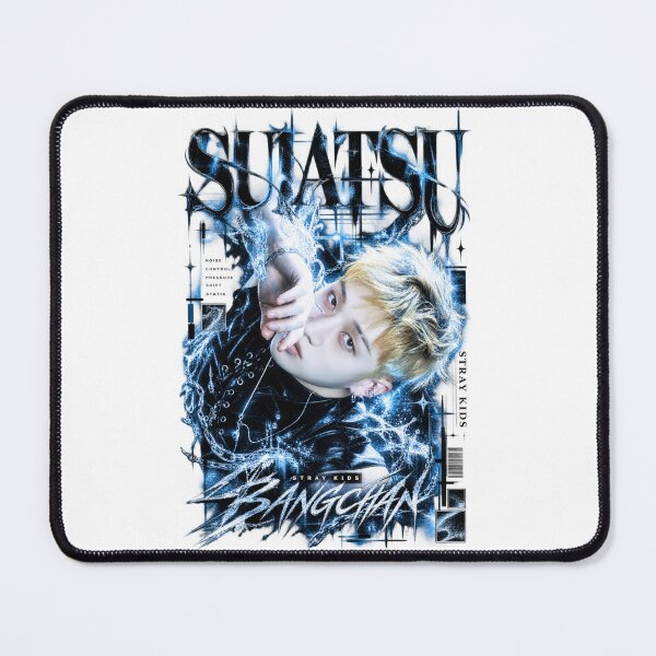 Item preview, Stray Kids Bang Chan Suiatsu Cyber Gothic Blue Chain Fan Art Kpop Merch designed and sold by Valeree Store.