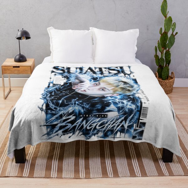 Item preview, Stray Kids Bang Chan Suiatsu Cyber Gothic Blue Chain Fan Art Kpop Merch designed and sold by Valeree Store.