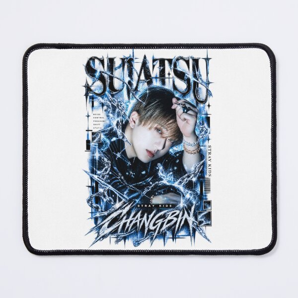 Item preview, Changbin Stray Kids Suiatsu Cyber Gothic Blue Warrior Fan Art designed and sold by Valeree Store.