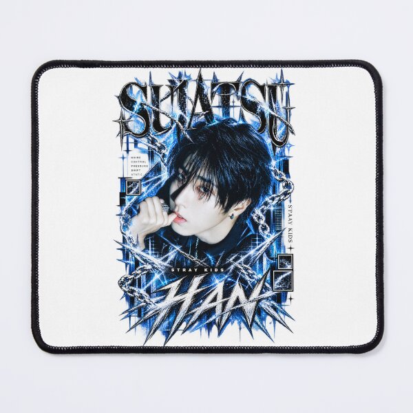 Item preview, Han Jisung Stray Kids Suiatsu Cyber Gothic Blue Fan Art Poster designed and sold by Valeree Store.