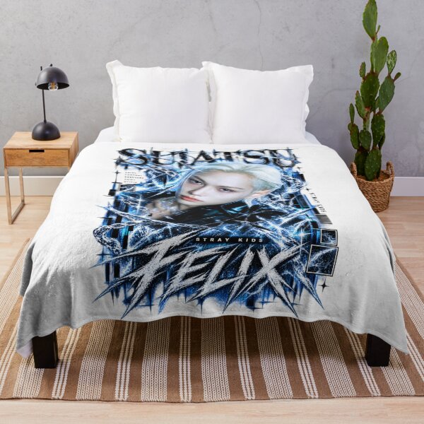 Item preview, Felix Stray Kids Suiatsu Cyber Gothic Ice Blue Fan Art designed and sold by Valeree Store.