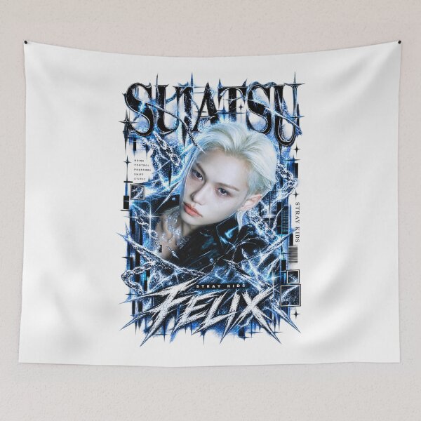 Item preview, Felix Stray Kids Suiatsu Cyber Gothic Ice Blue Fan Art designed and sold by Valeree Store.