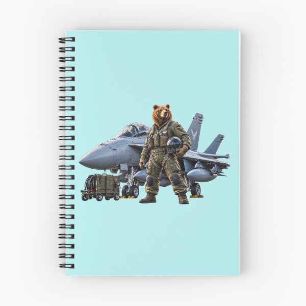 Item preview, Grizzly Bear Fighter Pilot - Military Aviation Ace designed and sold by carestazafeli.
