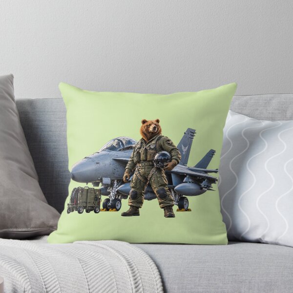 Item preview, Grizzly Bear Fighter Pilot - Military Aviation Ace designed and sold by carestazafeli.