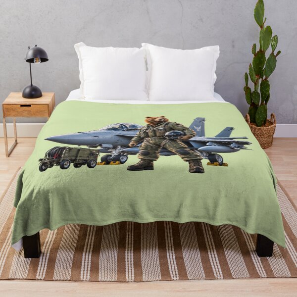 Item preview, Grizzly Bear Fighter Pilot - Military Aviation Ace designed and sold by carestazafeli.