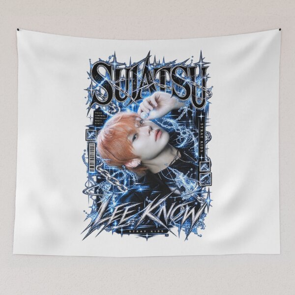 Item preview, Lee Know Stray Kids Suiatsu Cyber Gothic Blue Aesthetic Fan Art designed and sold by Valeree Store.