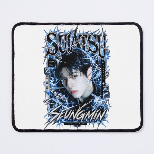 Item preview, Seungmin Stray Kids Suiatsu Cyber Blue Gothic Fan Art Design designed and sold by Valeree Store.