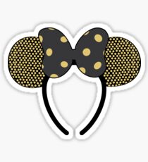 Gold Minnie Ears Sticker