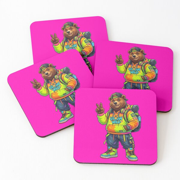 Item preview, Urban Wild Bear - Streetwear Aesthetic Neon Graffiti Art designed and sold by Gianlu1215.