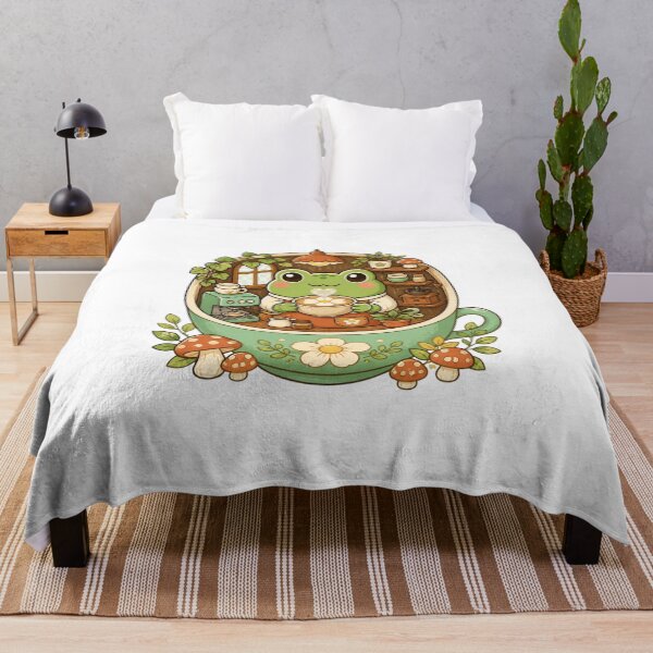 Item preview, Cute frog coffee cafe mushroom espresso whimsical design designed and sold by jxnnbrown.