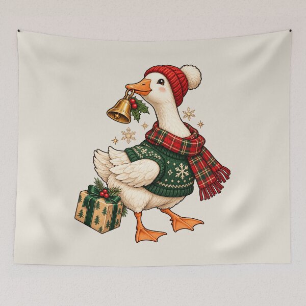 Item preview, Christmas Goose in Cozy Winter Knitwear designed and sold by Stikaro.