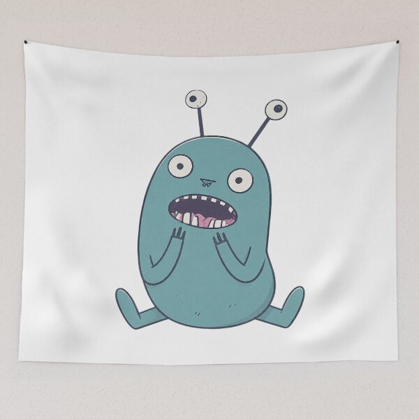Item preview, Blue Cartoon Alien designed and sold by MaconAlicia.