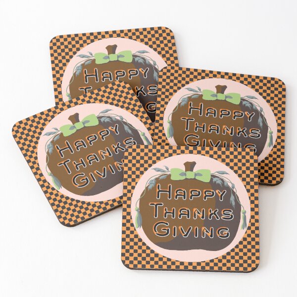 Item preview, Cozy Retro Thanksgiving Pumpkin Art in Warm Checkerboard designed and sold by cremedecolor.
