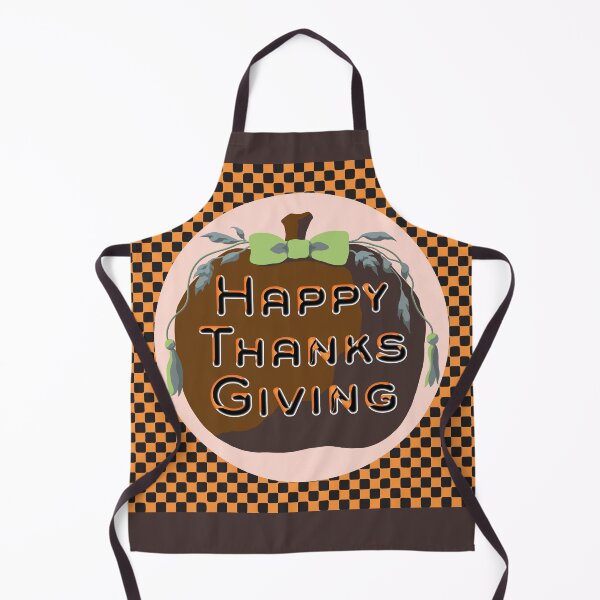 Item preview, Cozy Retro Thanksgiving Pumpkin Art in Warm Checkerboard designed and sold by cremedecolor.
