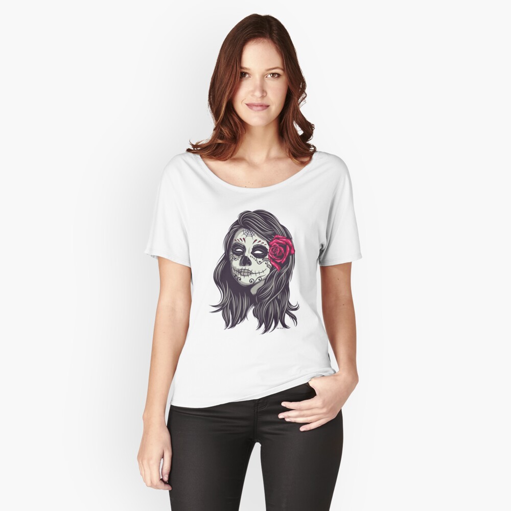 La Catrina - Dia De Los Muertos Relaxed Fit T-Shirt