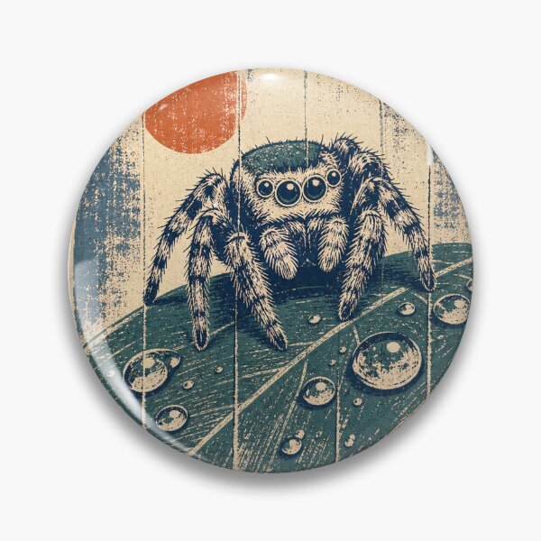 Item preview, Jumping Spider on the Garden Leaf Wild Animal Wildlife Painting designed and sold by VisualArtsOasis.