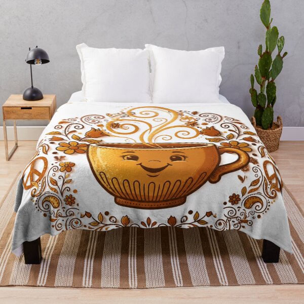 Item preview, But First Coffee Groovy Retro Peace Coffee designed and sold by ChotipahArt.