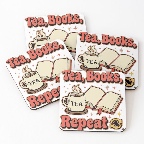 Item preview, Tea, Books, Repeat - Cute Retro Design Sticker designed and sold by gidget-gadget.