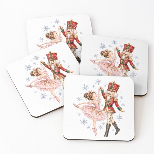 Item preview, Ballerina Dancing with Nutcracker Among Snowflakes designed and sold by Watercolorsart.