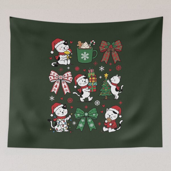 Item preview, Cute Christmas Cats Festive Holiday  designed and sold by dudelinart.