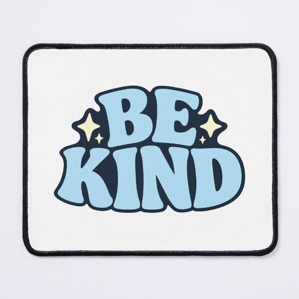 Item preview, Be Kind Blue Groovy Retro Typography Positive Quote designed and sold by FemmePod.