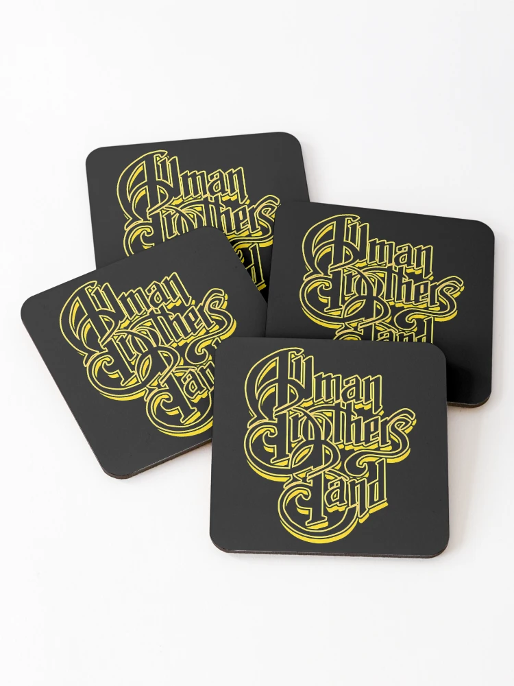 Thumbnail 1 of 5, Coasters (Set of 4), Yellow Interlocking Cursive Script designed and sold by Modenizta.