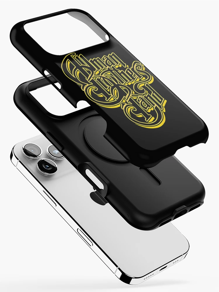Thumbnail 2 of 4, iPhone Case, Yellow Interlocking Cursive Script designed and sold by Modenizta.