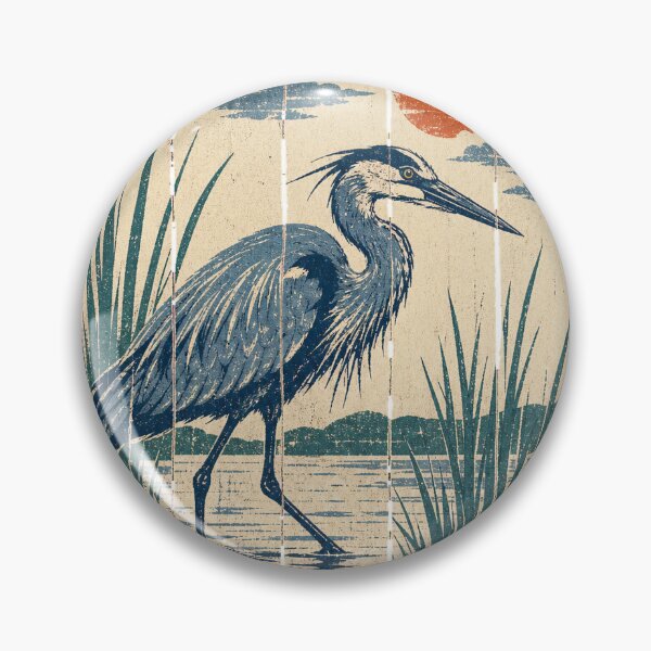 Item preview, Little Blue Heron in the Tidal Marsh Wild Bird Animal Portrait designed and sold by VisualArtsOasis.