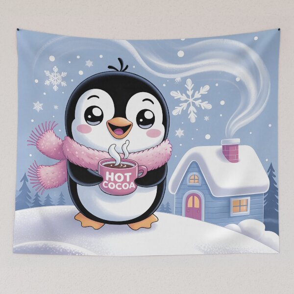 Item preview, Hot Cocoa Kawaii Cute Poster | Adorable Cozy Winter Drink Illustration | Sweet Pastel Cartoon Art | Whimsical Café Aesthetic Wall Decor designed and sold by PaintedPixels01.