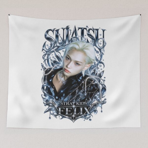 Item preview, Felix Stray Kids Suiatsu Icy Chrome Luxury Crystal Fan Art designed and sold by Valeree Store.