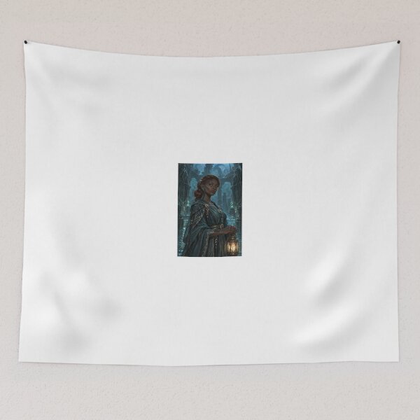 Item preview, Eldritch Lady in Teal Robes near Cthulhu designed and sold by CathryneDelamort.