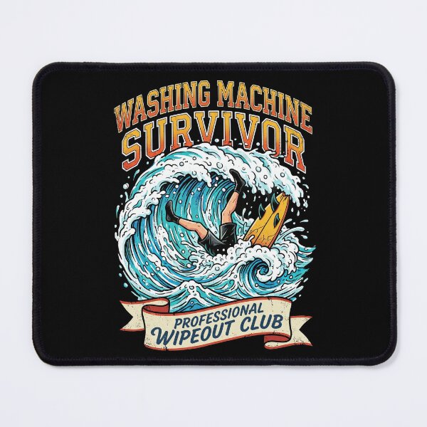 Item preview, Washing Machine Survivor – Professional Wipeout Club Funny Surfing Wave Humor Vintage Art designed and sold by Luminari Creations.