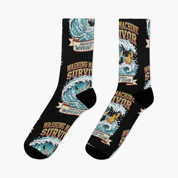 Item preview, Washing Machine Survivor – Professional Wipeout Club Funny Surfing Wave Humor Vintage Art designed and sold by Luminari Creations.