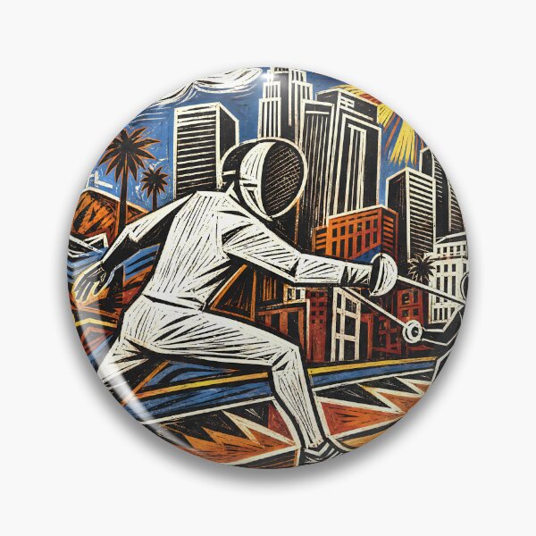 Item preview, Los Angeles Fencing Urban Sports Vintage Art designed and sold by castillomiami.