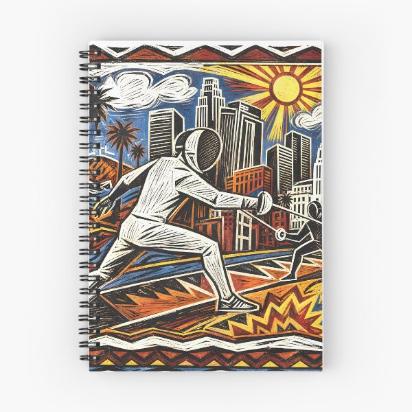 Item preview, Los Angeles Fencing Urban Sports Vintage Art designed and sold by castillomiami.