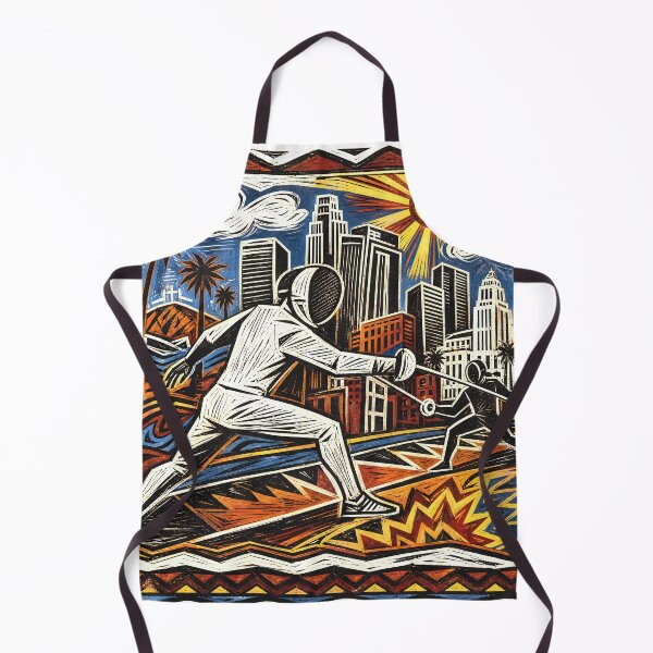 Item preview, Los Angeles Fencing Urban Sports Vintage Art designed and sold by castillomiami.