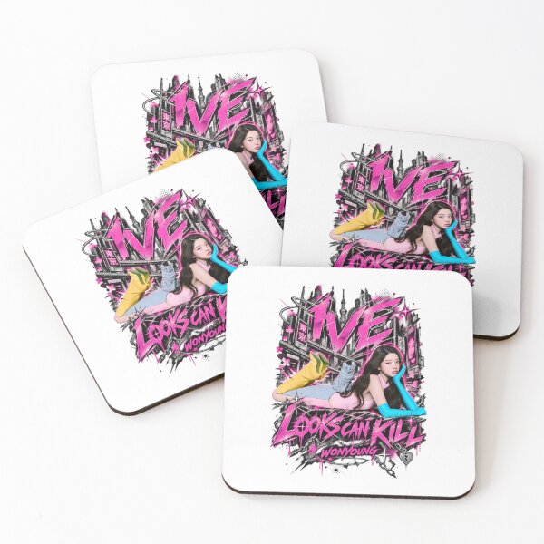 Item preview, Wonyoung IVE Looks Can Kill Pink Graphic designed and sold by Valereekmerch.