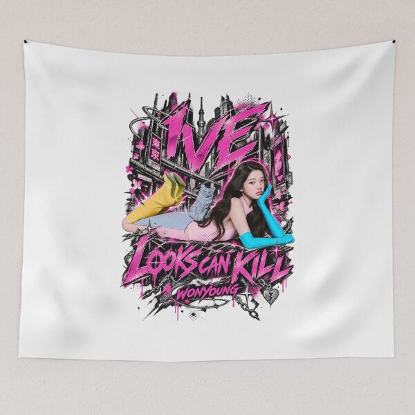 Item preview, Wonyoung IVE Looks Can Kill Pink Graphic designed and sold by Valereekmerch.