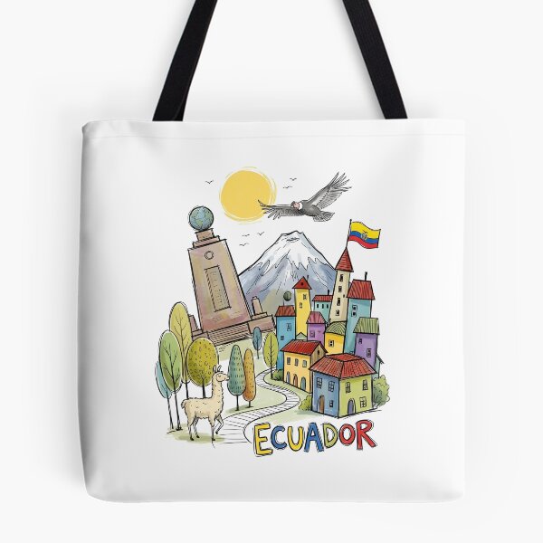 Item preview, Ecuador Travel Illustration with Andean Wildlife designed and sold by EdwinkOne.