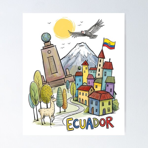Item preview, Ecuador Ilustrado: Viaje, Andes y Cultura designed and sold by EdwinkOne.