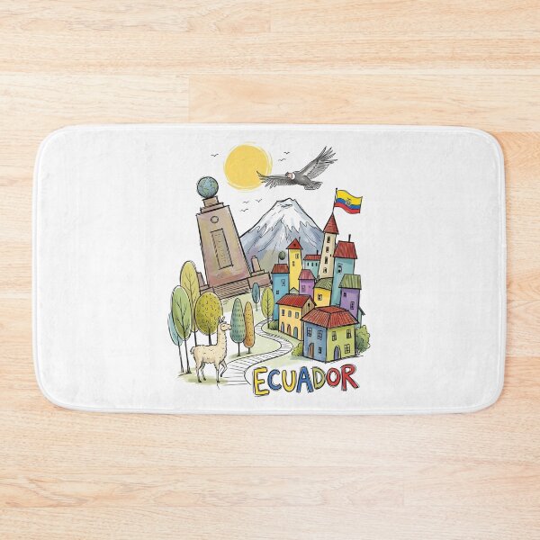 Item preview, Ecuador Travel Illustration with Andean Wildlife designed and sold by EdwinkOne.