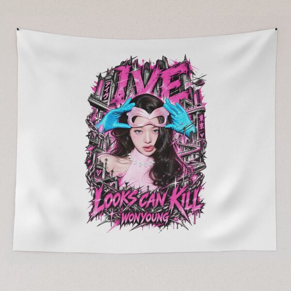 Item preview, IVE Wonyoung Looks Can Kill Fan Art designed and sold by Valereekmerch.