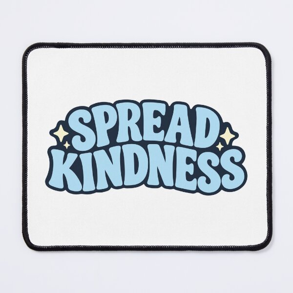 Item preview, Spread Kindness Blue Groovy Retro Typography Positive Quote designed and sold by FemmePod.